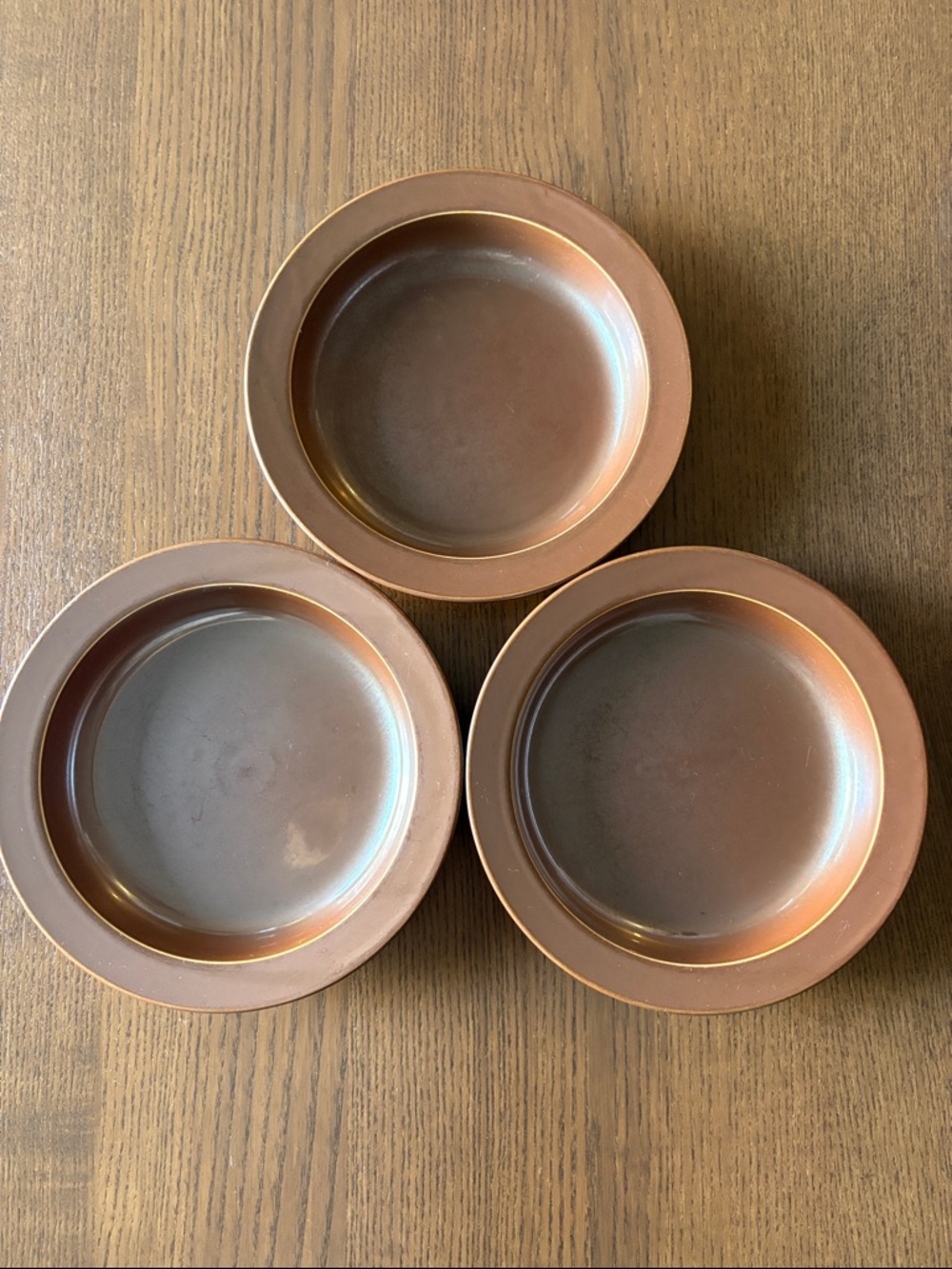DANSK INTERNATIONAL - Bisserup Shallow Soup Bowls - Rustic Brown - Set of 3